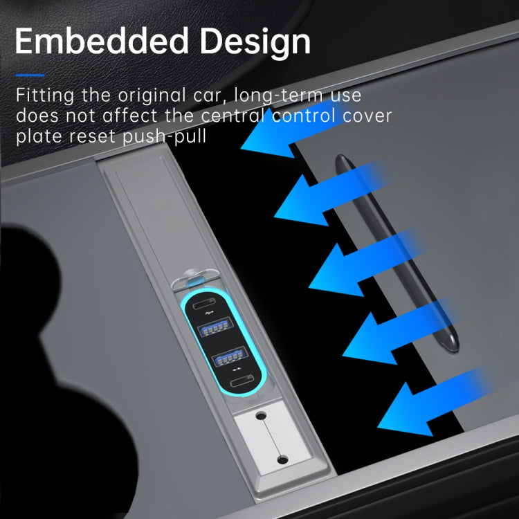 Z62A For Tesla Model 3 / Y Center Console 27W Fast Charging USB HUB Docking Station - DIY Modified Charger by PMC Jewellery | Online Shopping South Africa | PMC Jewellery | Buy Now Pay Later Mobicred