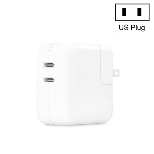 35W PD3.0 USB-C / Type-C Dual Port Charger for iPhone / iPad Series, Plug Size:US Plug - USB Charger by PMC Jewellery | Online Shopping South Africa | PMC Jewellery | Buy Now Pay Later Mobicred