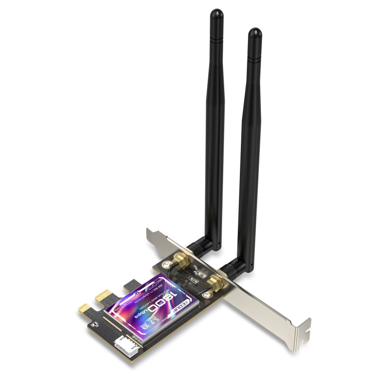 EDUP EP-9658 PCI-E WiFi 6 Card AX1800M Bluetooth 5.2 Adapter for Desktop PC, 2.4GHz/5.8GHz Dual Band Wireless PCI-E Internal Network Card - USB Network Adapter by EDUP | Online Shopping South Africa | PMC Jewellery | Buy Now Pay Later Mobicred