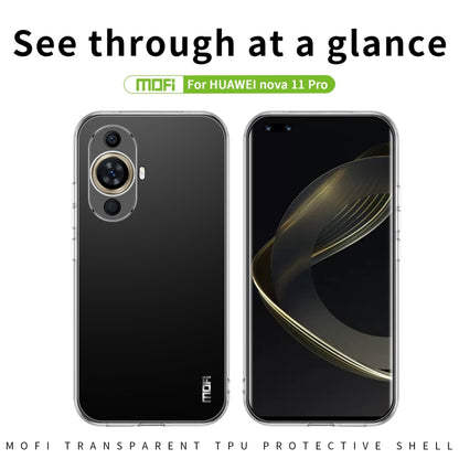 For Huawei nova 11 Pro MOFI Ming Series Transparent Ultra-thin TPU Phone Case - Huawei Cases by MOFI | Online Shopping South Africa | PMC Jewellery