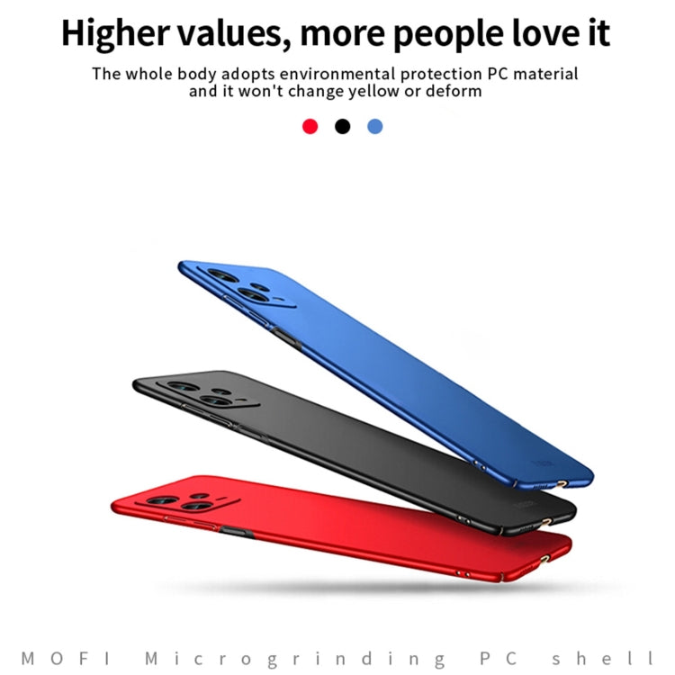 For Xiaomi Redmi Note 12 Pro 5G Global MOFI Micro-Frosted PC Ultra-thin Hard Phone Case(Blue) - Xiaomi Cases by MOFI | Online Shopping South Africa | PMC Jewellery | Buy Now Pay Later Mobicred