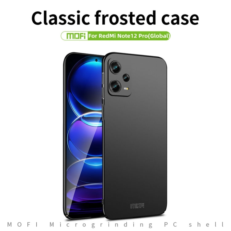 For Redmi Note 12 Pro 5G Global MOFI Micro-Frosted PC Ultra-thin Hard Phone Case(Blue) - Note 12 Pro Cases by MOFI | Online Shopping South Africa | PMC Jewellery