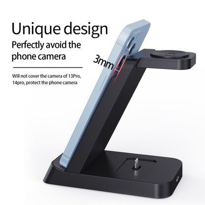 B20 18W 3 in 1 Wireless Charger Stand Charger Dock for iPhone Apple Watch Series(Black) - Wireless Charger by PMC Jewellery | Online Shopping South Africa | PMC Jewellery