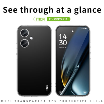 For OPPO K11 MOFI Ming Series Transparent Ultra-thin TPU Phone Case(Transparent) - OPPO Cases by MOFI | Online Shopping South Africa | PMC Jewellery