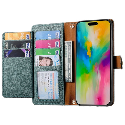 For iPhone 16 Plus Love Zipper Lanyard Leather Phone Case(Green) - iPhone 16 Plus Cases by PMC Jewellery | Online Shopping South Africa | PMC Jewellery | Buy Now Pay Later Mobicred