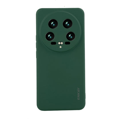 For Xiaomi 14 Ultra ENKAY Hat-Prince Liquid Silicone Shockproof Soft Phone Case(Dark Green) - 14 Ultra Cases by ENKAY | Online Shopping South Africa | PMC Jewellery | Buy Now Pay Later Mobicred