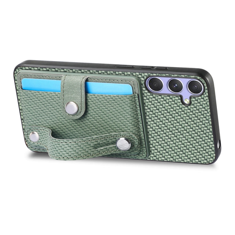 For Samsung Galaxy S25+ 5G Wristband Kickstand Wallet Back Phone Case with Tool Knife(Green) - Galaxy S25+ 5G Cases by PMC Jewellery | Online Shopping South Africa | PMC Jewellery | Buy Now Pay Later Mobicred