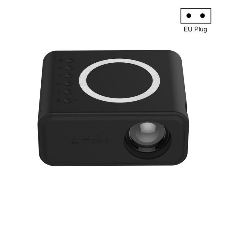 YT300 Home Multimedia Mini Remote Projector Support Mobile Phone(EU Plug Black) - Mini Projector by PMC TechLife | Online Shopping South Africa | PMC TechLife | Buy Now Pay Later Mobicred