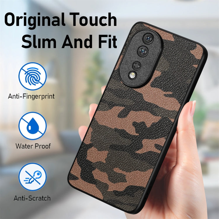 For Honor 80 SE Camouflage Leather Back Cover Phone Case(Yellow) - Honor Cases by PMC Jewellery | Online Shopping South Africa | PMC Jewellery | Buy Now Pay Later Mobicred