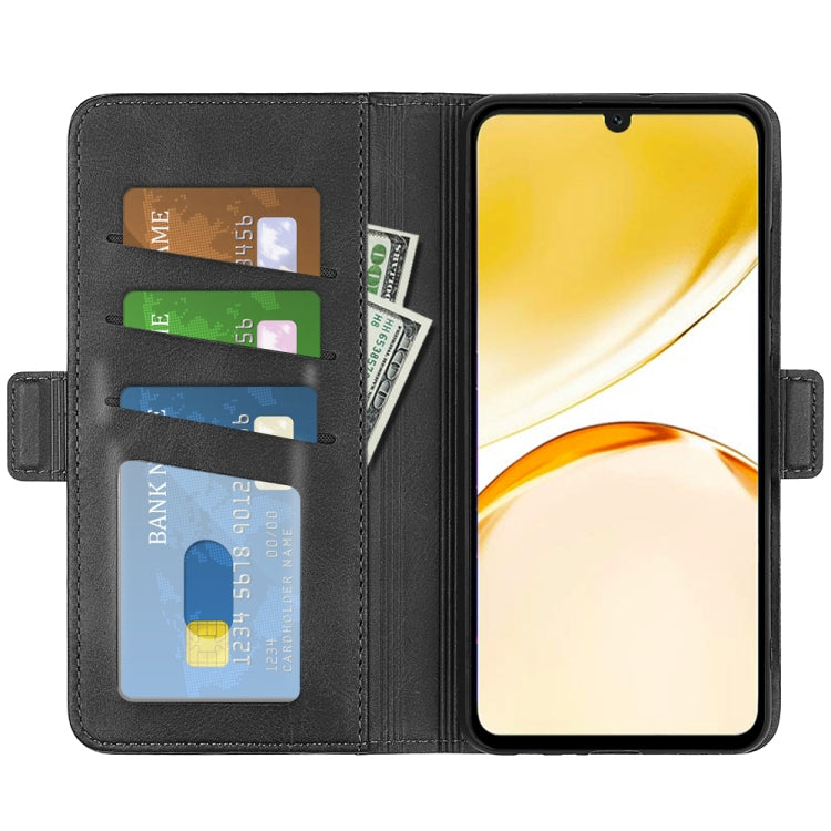 For Realme Narzo N53 / C53 Dual-side Magnetic Buckle Horizontal Flip Leather Phone Case(Black) - free shipping - PMC TechLife - Order now!