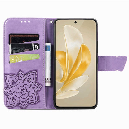 For vivo X100 Pro Butterfly Love Flower Embossed Leather Phone Case(Lavender) - X100 Pro Cases by imak | Online Shopping South Africa | PMC Jewellery | Buy Now Pay Later Mobicred