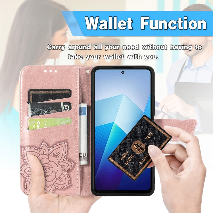 For vivo X100 Pro Butterfly Love Flower Embossed Leather Phone Case(Pink) - X100 Pro Cases by imak | Online Shopping South Africa | PMC Jewellery | Buy Now Pay Later Mobicred