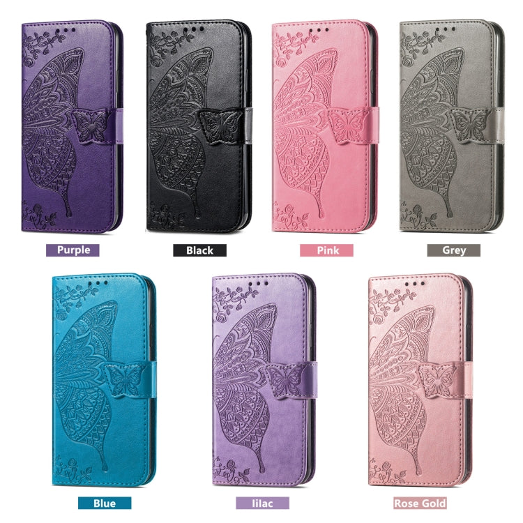 For vivo X100 Pro Butterfly Love Flower Embossed Leather Phone Case(Purple) - X100 Pro Cases by imak | Online Shopping South Africa | PMC Jewellery | Buy Now Pay Later Mobicred