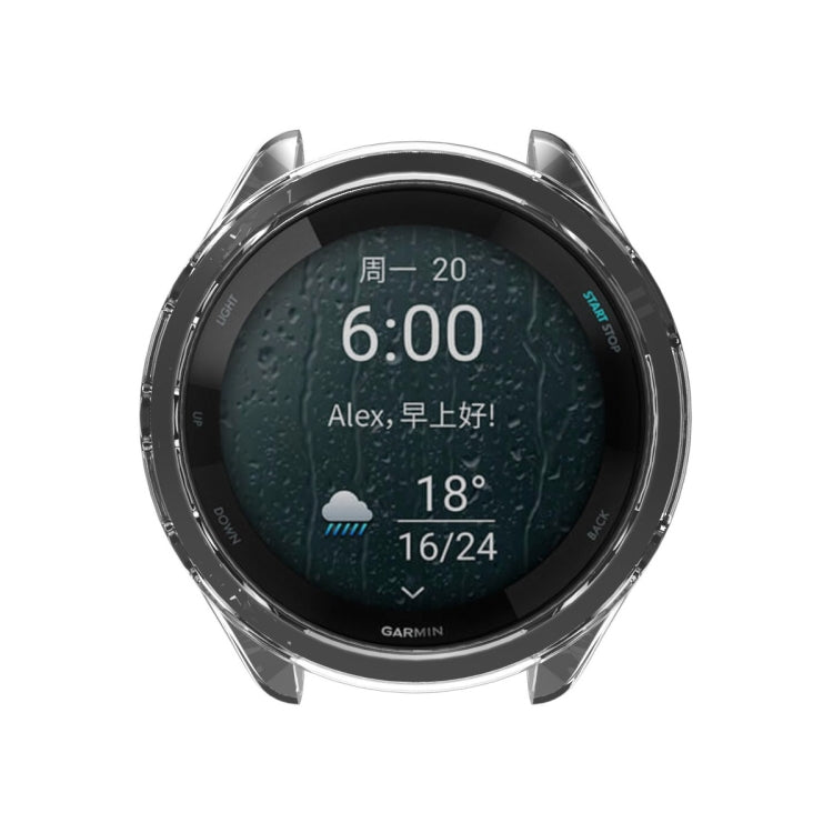 For Garmin Forerunner 265S ENKAY Hat-Prince Transparent TPU Frame Drop Protection Case(Purple) - Watch Cases by ENKAY | Online Shopping South Africa | PMC TechLife | Buy Now Pay Later Mobicred