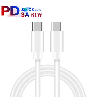 GaN PD65W Type-C x 2 + USB3.0 Charger with Type-C to Type-C Data Cable ,US Plug(White) - USB Charger by PMC Jewellery | Online Shopping South Africa | PMC Jewellery | Buy Now Pay Later Mobicred