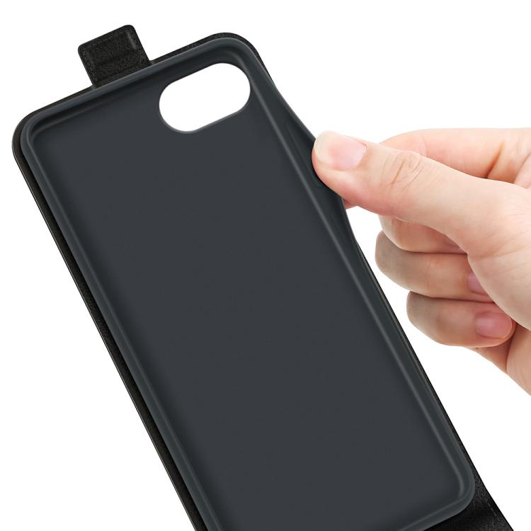 For iPhone 16e R64 Texture Single Vertical Flip Leather Phone Case(Black) - iPhone 16e Cases by PMC TechLife | Online Shopping South Africa | PMC TechLife | Buy Now Pay Later Mobicred