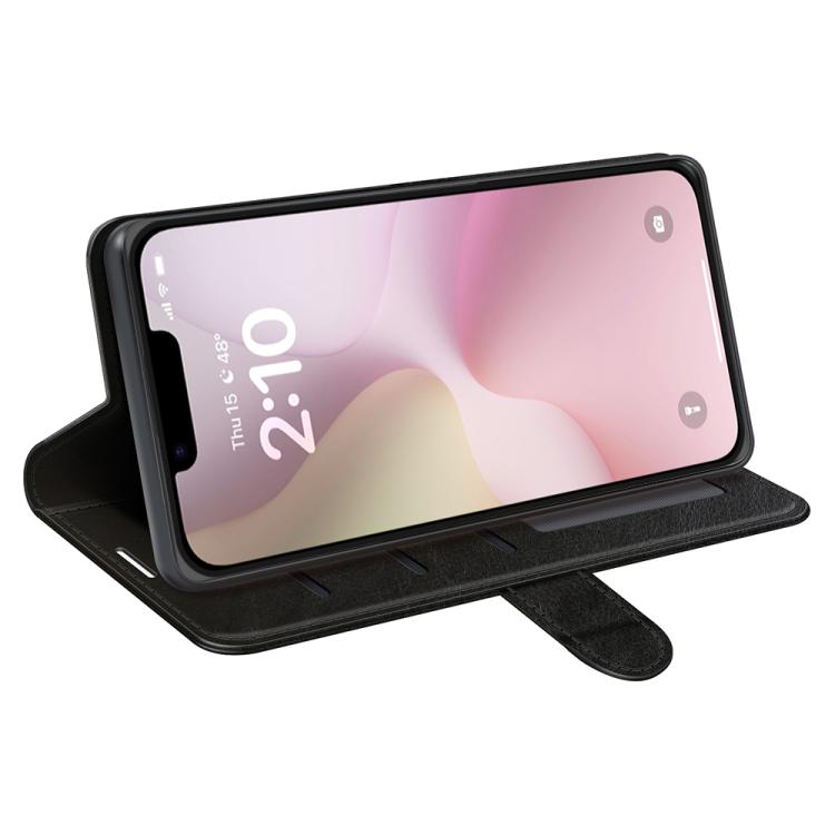 For iPhone 16e R64 Texture Horizontal Flip Leather Phone Case(Black) - iPhone 16e Cases by PMC TechLife | Online Shopping South Africa | PMC TechLife | Buy Now Pay Later Mobicred