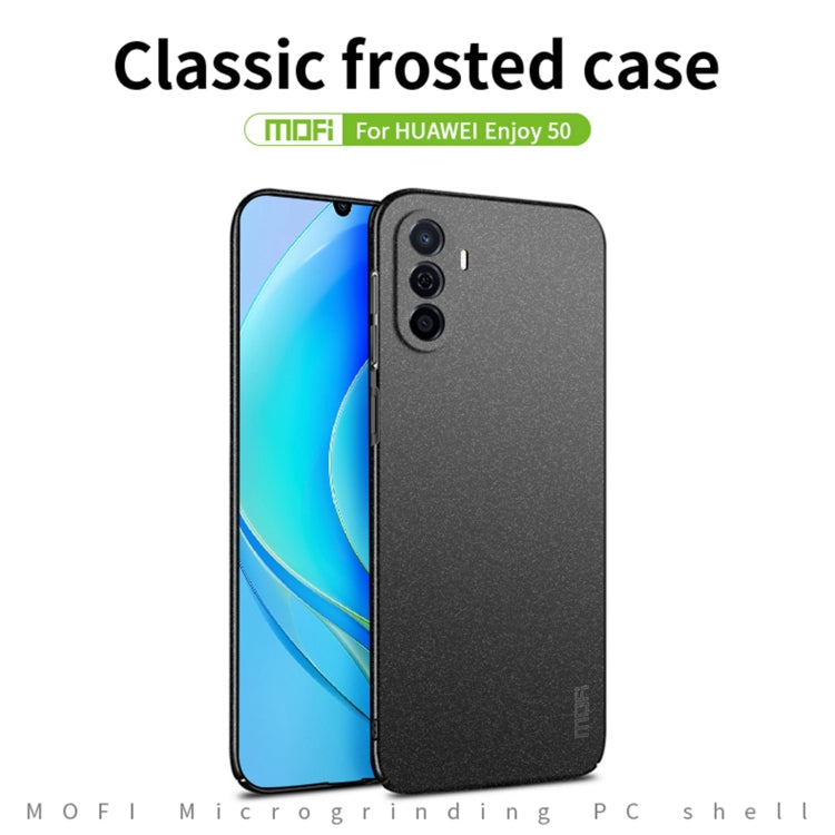 For Huawei Enjoy 50 / nova Y70 Plus MOFI Fandun Series Frosted PC Ultra-thin All-inclusive Phone Case(Blue) - free shipping - PMC TechLife - Order now!