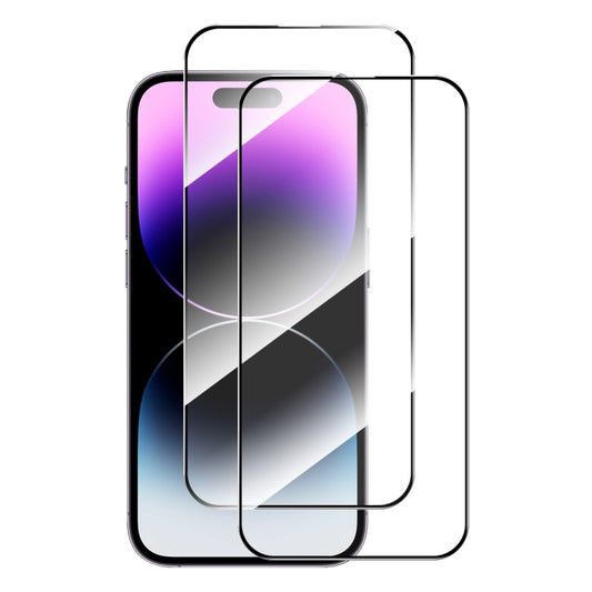 For iPhone 16 Pro 2pcs ENKAY Full Glue High Aluminum-silicon Tempered Glass Film - iPhone 16 Pro Tempered Glass by ENKAY | Online Shopping South Africa | PMC Jewellery | Buy Now Pay Later Mobicred