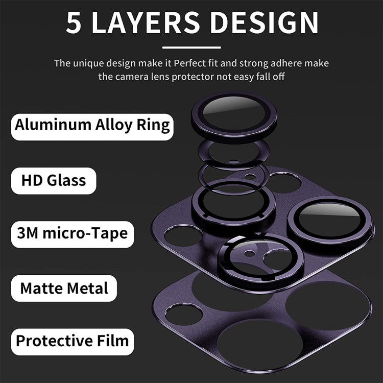 For iPhone 15 Pro / 15 Pro Max ENKAY Anti-reflection Camera Lens Aluminium Alloy Tempered Glass Film(Black) - iPhone 15 Pro Max Tempered Glass by ENKAY | Online Shopping South Africa | PMC Jewellery | Buy Now Pay Later Mobicred