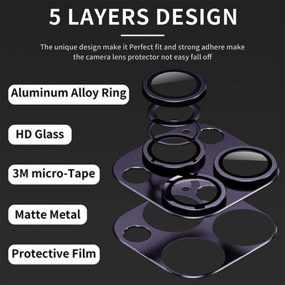 For iPhone 15 Pro / 15 Pro Max ENKAY Anti-reflection Camera Lens Aluminium Alloy Tempered Glass Film(Black) - iPhone 15 Pro Max Tempered Glass by ENKAY | Online Shopping South Africa | PMC Jewellery | Buy Now Pay Later Mobicred