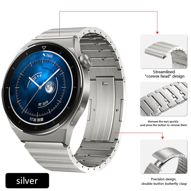 For Huawei Watch 4 / 4 Pro Titanium Alloy Quick Release Watch Band(Silver) - Watch Bands by PMC TechLife | Online Shopping South Africa | PMC TechLife