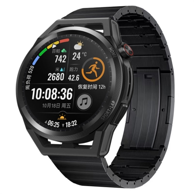 For Huawei Watch GT Runner Titanium Alloy Quick Release Watch Band(Black) - Watch Bands by PMC TechLife | Online Shopping South Africa | PMC TechLife | Buy Now Pay Later Mobicred