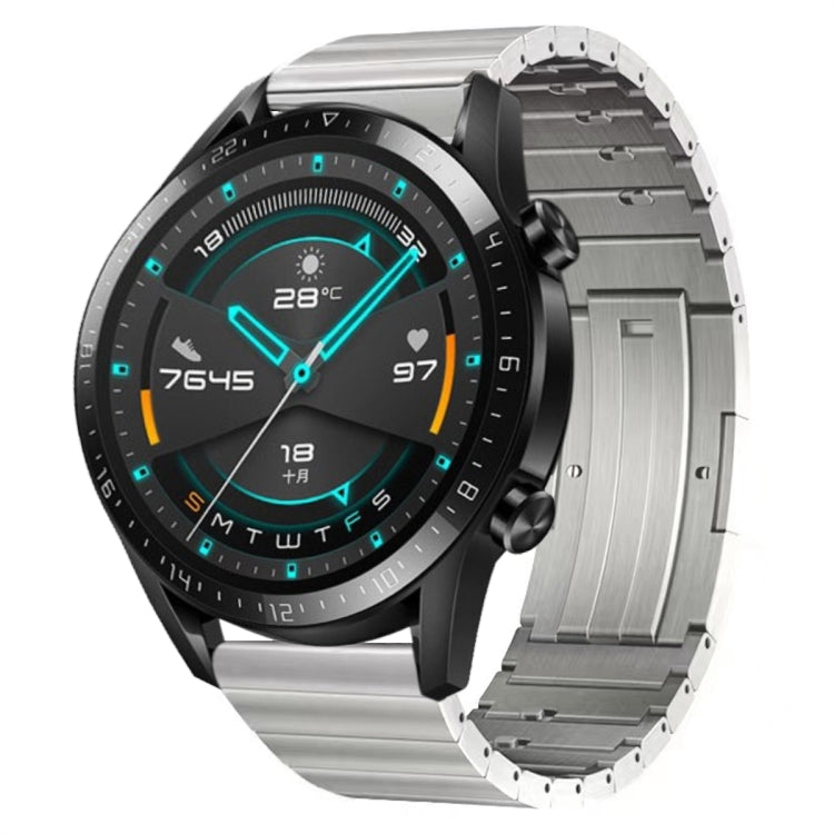 For Huawei Watch GT2 46mm Titanium Alloy Quick Release Watch Band(Silver) - Watch Bands by PMC TechLife | Online Shopping South Africa | PMC TechLife