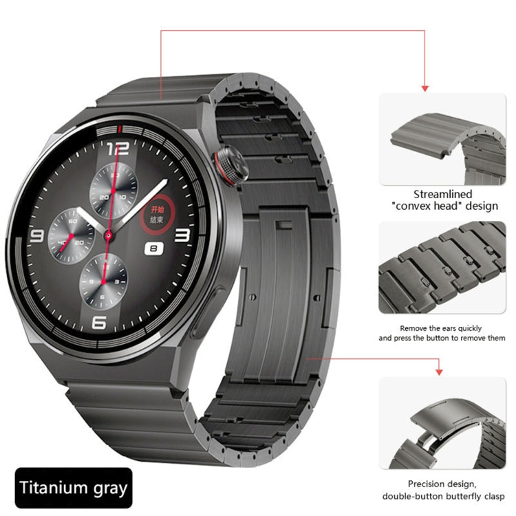 For Huawei Watch GT2 46mm Titanium Alloy Quick Release Watch Band(Gray) - Watch Bands by PMC TechLife | Online Shopping South Africa | PMC TechLife