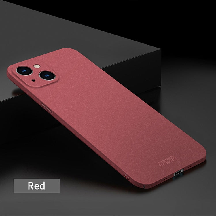 For iPhone 15 MOFI Fandun Series Frosted PC Ultra-thin All-inclusive Phone Case(Red) - iPhone 15 Cases by MOFI | Online Shopping South Africa | PMC Jewellery