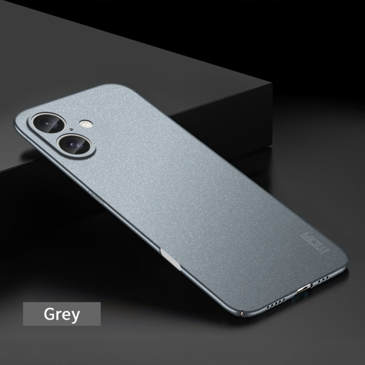 For iPhone 16 MOFI Fandun Series Frosted PC Ultra-thin All-inclusive Phone Case(Gray) - iPhone 16 Cases by MOFI | Online Shopping South Africa | PMC Jewellery | Buy Now Pay Later Mobicred