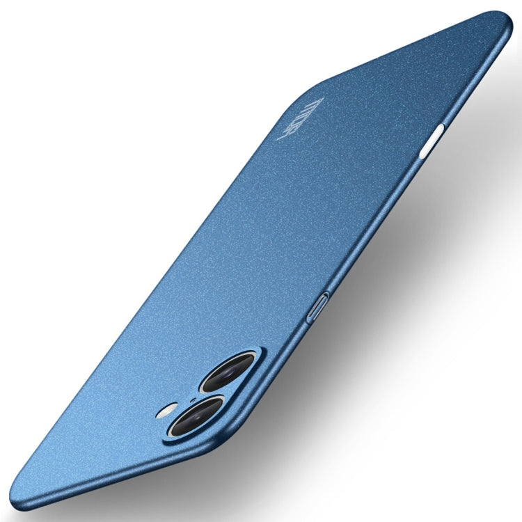 For iPhone 16 Plus MOFI Fandun Series Frosted PC Ultra-thin All-inclusive Phone Case(Blue) - iPhone 16 Plus Cases by MOFI | Online Shopping South Africa | PMC Jewellery | Buy Now Pay Later Mobicred