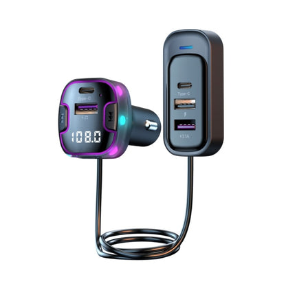 CS6 Portable Rear Seat Extended Car Charger Multi-Port Fast Charger - Car Charger by PMC Jewellery | Online Shopping South Africa | PMC Jewellery | Buy Now Pay Later Mobicred