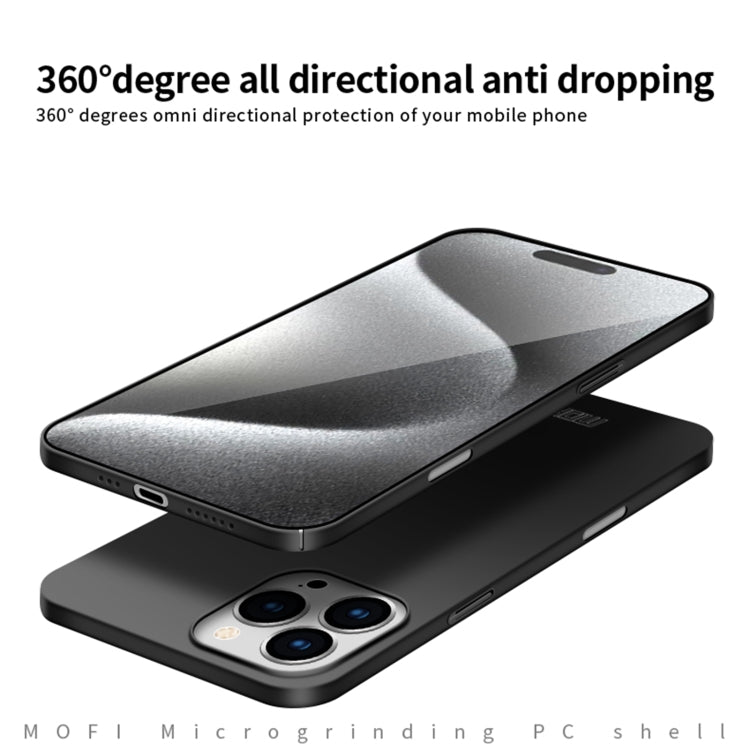 For iPhone 16 Pro MOFI Frosted PC Ultra-thin Hard Phone Case(Black) - iPhone 16 Pro Cases by MOFI | Online Shopping South Africa | PMC Jewellery | Buy Now Pay Later Mobicred