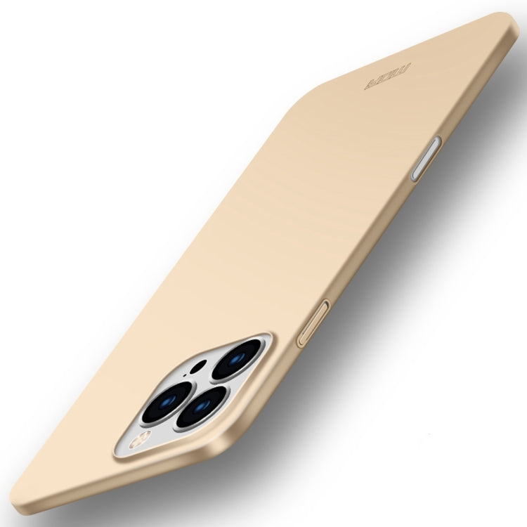 For iPhone 16 Pro MOFI Frosted PC Ultra-thin Hard Phone Case(Gold) - iPhone 16 Pro Cases by MOFI | Online Shopping South Africa | PMC Jewellery | Buy Now Pay Later Mobicred