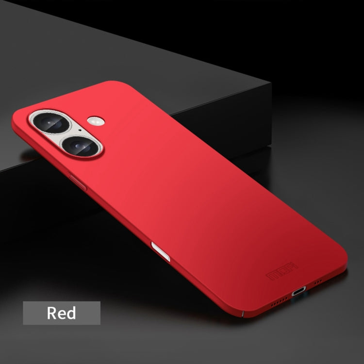 For iPhone 16 MOFI Frosted PC Ultra-thin Hard Phone Case(Red) - iPhone 16 Cases by MOFI | Online Shopping South Africa | PMC Jewellery | Buy Now Pay Later Mobicred