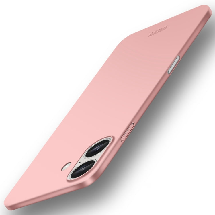 For iPhone 16 MOFI Frosted PC Ultra-thin Hard Phone Case(Rose Gold) - iPhone 16 Cases by MOFI | Online Shopping South Africa | PMC Jewellery | Buy Now Pay Later Mobicred