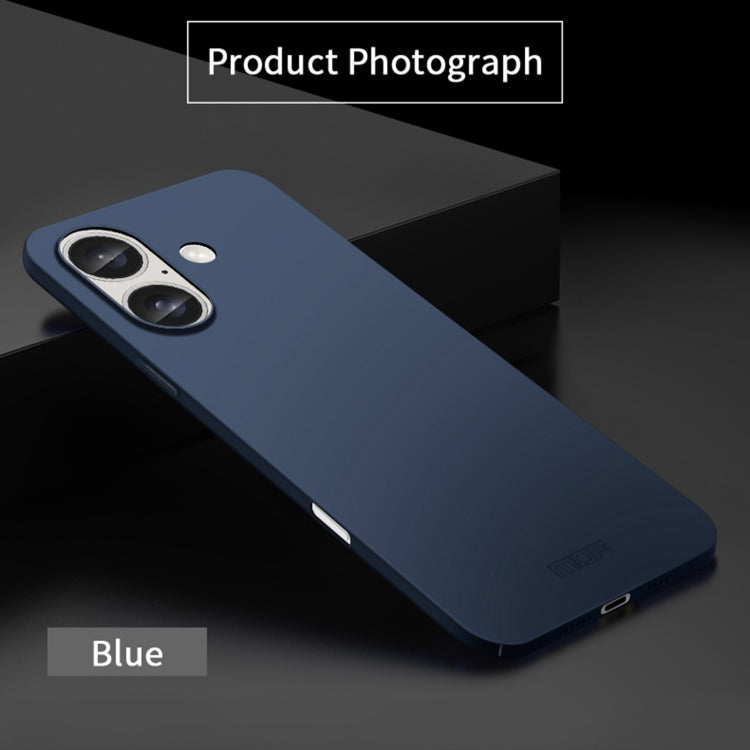 For iPhone 16 Plus MOFI Frosted PC Ultra-thin Hard Phone Case(Blue) - iPhone 16 Plus Cases by MOFI | Online Shopping South Africa | PMC Jewellery | Buy Now Pay Later Mobicred