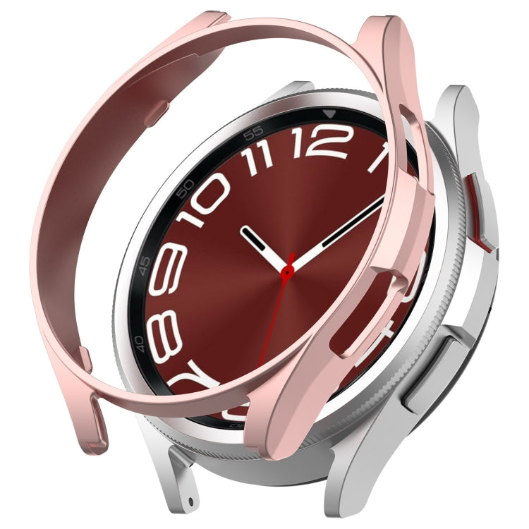 For Samsung Galaxy Watch 6 Classic 47mm Half Coverage Hollow PC Watch Protective Case(Rose Gold) - Watch Cases by PMC TechLife | Online Shopping South Africa | PMC TechLife