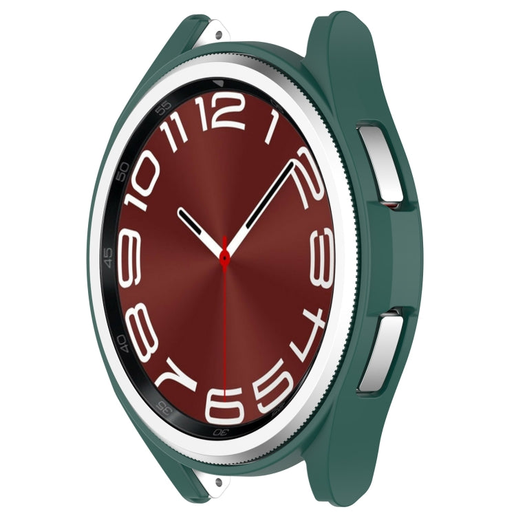 For Samsung Galaxy Watch 6 Classic 47mm Half Coverage Hollow PC Watch Protective Case(Green) - Watch Cases by PMC TechLife | Online Shopping South Africa | PMC TechLife