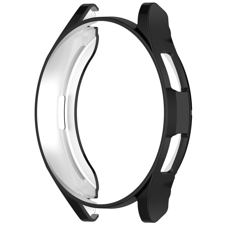 For Samsung Galaxy Watch6 Classic 43mm Electroplated TPU Half Pack Hollow Watch Protective Case(Black) - Watch Cases by PMC Jewellery | Online Shopping South Africa | PMC Jewellery