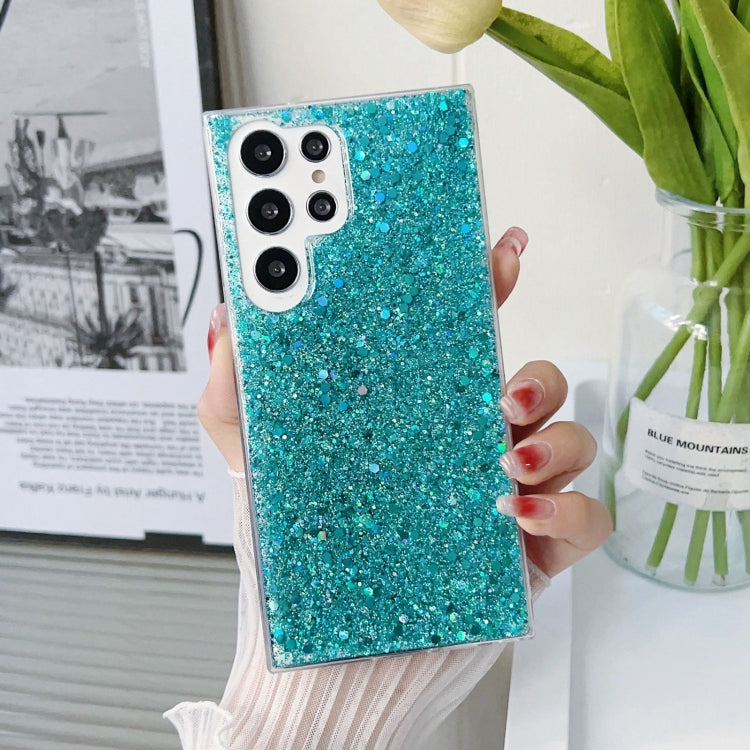 For Samsung Galaxy S24 5G Glitter Sequins Epoxy TPU Phone Case(Green) - Galaxy S24 5G Cases by PMC Jewellery | Online Shopping South Africa | PMC Jewellery