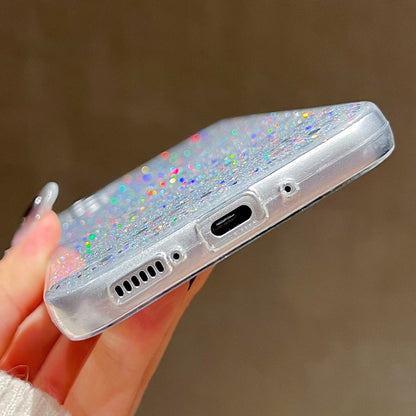 For Samsung Galaxy S24+ 5G Glitter Sequins Epoxy TPU Phone Case(Silver) - Galaxy S24+ 5G Cases by PMC Jewellery | Online Shopping South Africa | PMC Jewellery