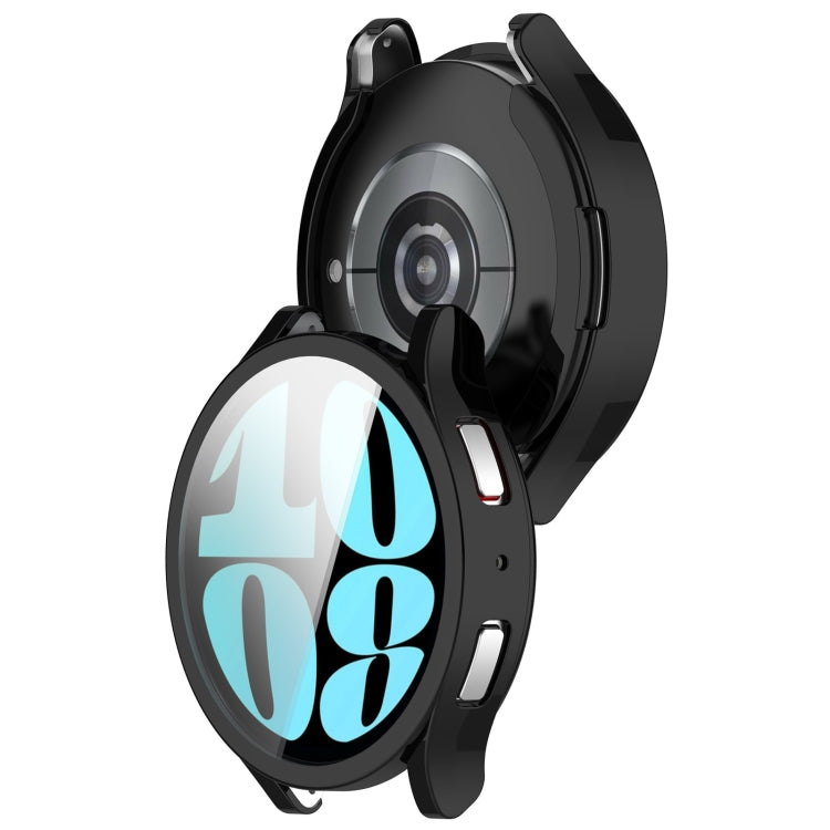 For Samsung Galaxy Watch6 44mm Full Coverage TPU Electroplated Watch Protective Case(Black) - Watch Cases by PMC TechLife | Online Shopping South Africa | PMC TechLife