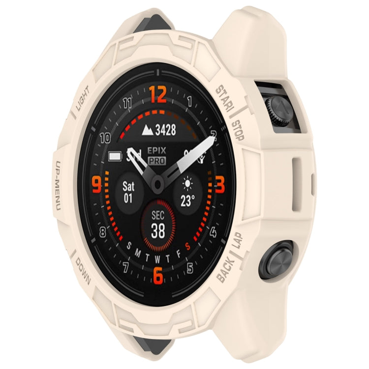 For Garmin Epix Pro 51mm / Fenix 7X / 7X Pro Armored TPU Half Wrapped Watch Protective Case(Starlight Color) - Watch Cases by PMC Jewellery | Online Shopping South Africa | PMC Jewellery