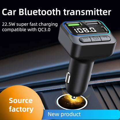 C40 Type-C + Dual USB QC3.0 Car Charger Bluetooth Hands-free Call Adapter Car MP3 Music Player - Car Charger by PMC Jewellery | Online Shopping South Africa | PMC Jewellery | Buy Now Pay Later Mobicred