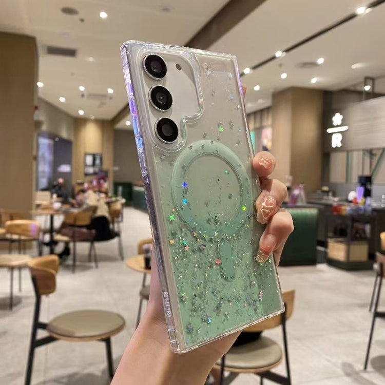 For Samsung Galaxy S22+ 5G Magsafe Glitter TPU Phone Protective Case(Green) - Galaxy S22+ 5G Cases by PMC Jewellery | Online Shopping South Africa | PMC Jewellery | Buy Now Pay Later Mobicred