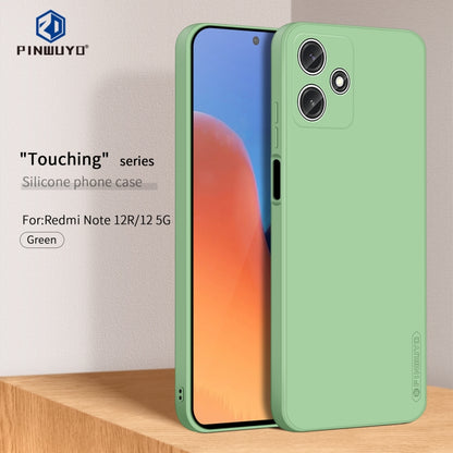 For Xiaomi Redmi 12 5G/Note 12R/Poco M6 Pro PINWUYO Sense Series Liquid Silicone TPU Phone Case(Green) - Xiaomi Cases by PINWUYO | Online Shopping South Africa | PMC Jewellery | Buy Now Pay Later Mobicred