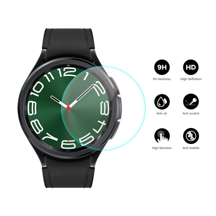 For Samsung Galaxy Watch6 Classic 47mm 2pcs ENKAY 0.2mm 9H Tempered Glass Screen Protector Watch Film - Screen Protector by ENKAY | Online Shopping South Africa | PMC Jewellery