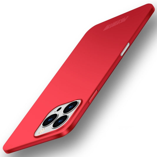 For iPhone 16 Pro Max PINWUYO Micro-Frosted PC Ultra-thin Hard Phone Case with Magsafe Magnetic Ring(Red) - iPhone 16 Pro Max Cases by PINWUYO | Online Shopping South Africa | PMC Jewellery | Buy Now Pay Later Mobicred